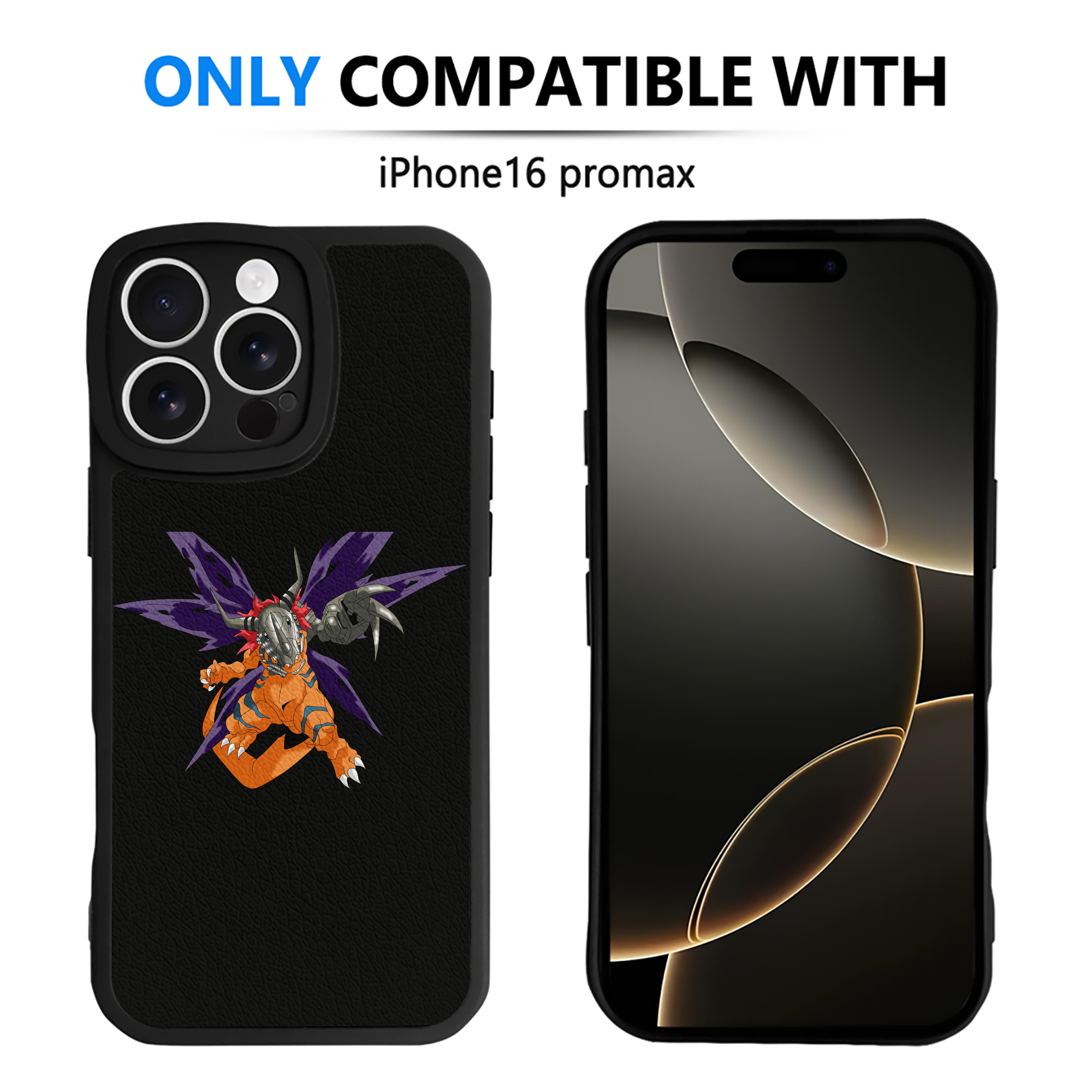 （画像用） Digimon デジタルモンスター/デジモン 【iPhone 16シリーズ対応】シリコンスマホケース（レザー調） 材質：シリコン